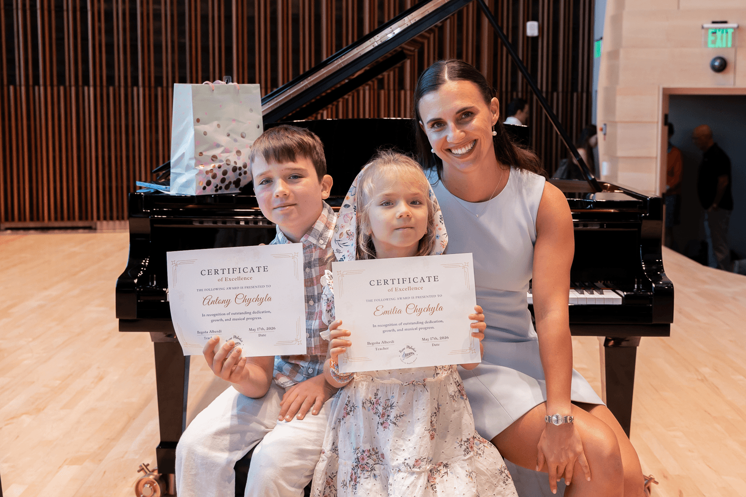 Student and Teacher at Recital