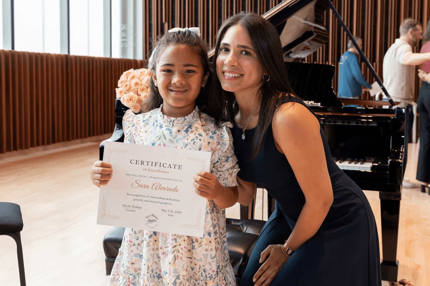 Student and Teacher at Recital